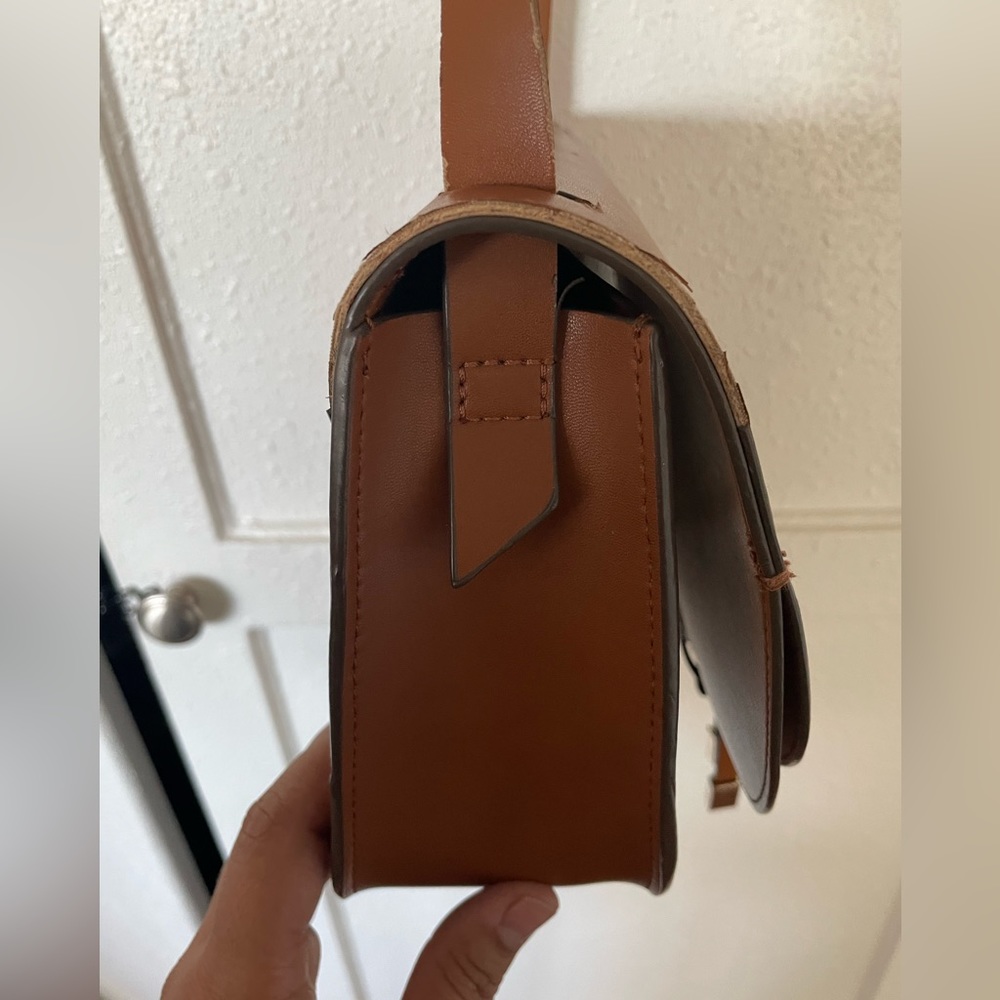 Zara Basic Collection Brown Cross Body - image 8
